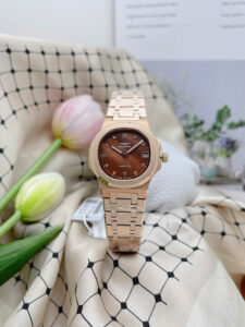 NS5025L.S06 - Đồng hồ nữ Newsky NS5025L Xà cừ nâu dây thép Rosegold