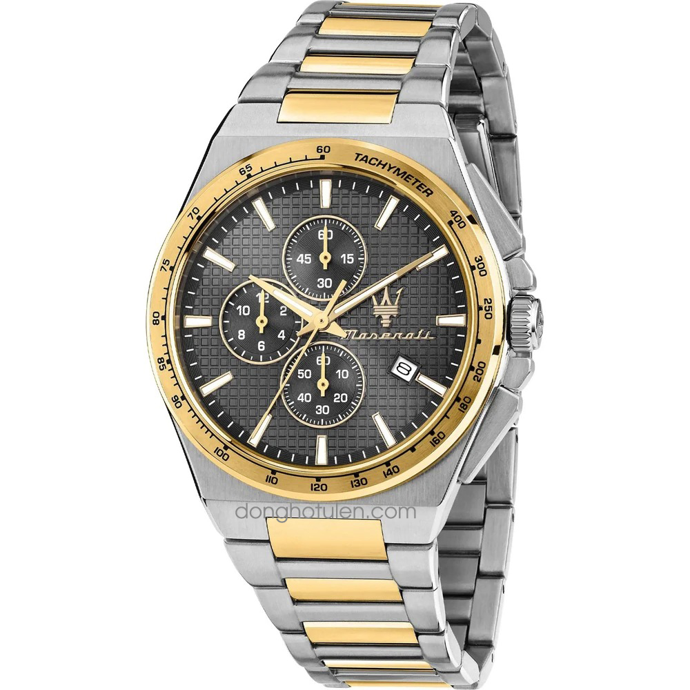 R8873653002 - Đồng hồ nam Maserati Velocità Chronograph Slim Mặt Đen Demi