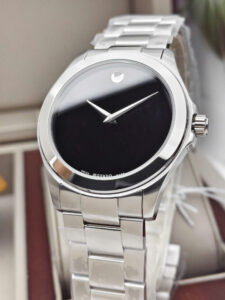 Đồng hồ Movado Mặt đen Dây thép không gỉ - 0605746