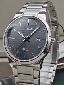 Đồng hồ nam Citizen Quartz Dây thép trắng Mặt xám - BI5060-51H