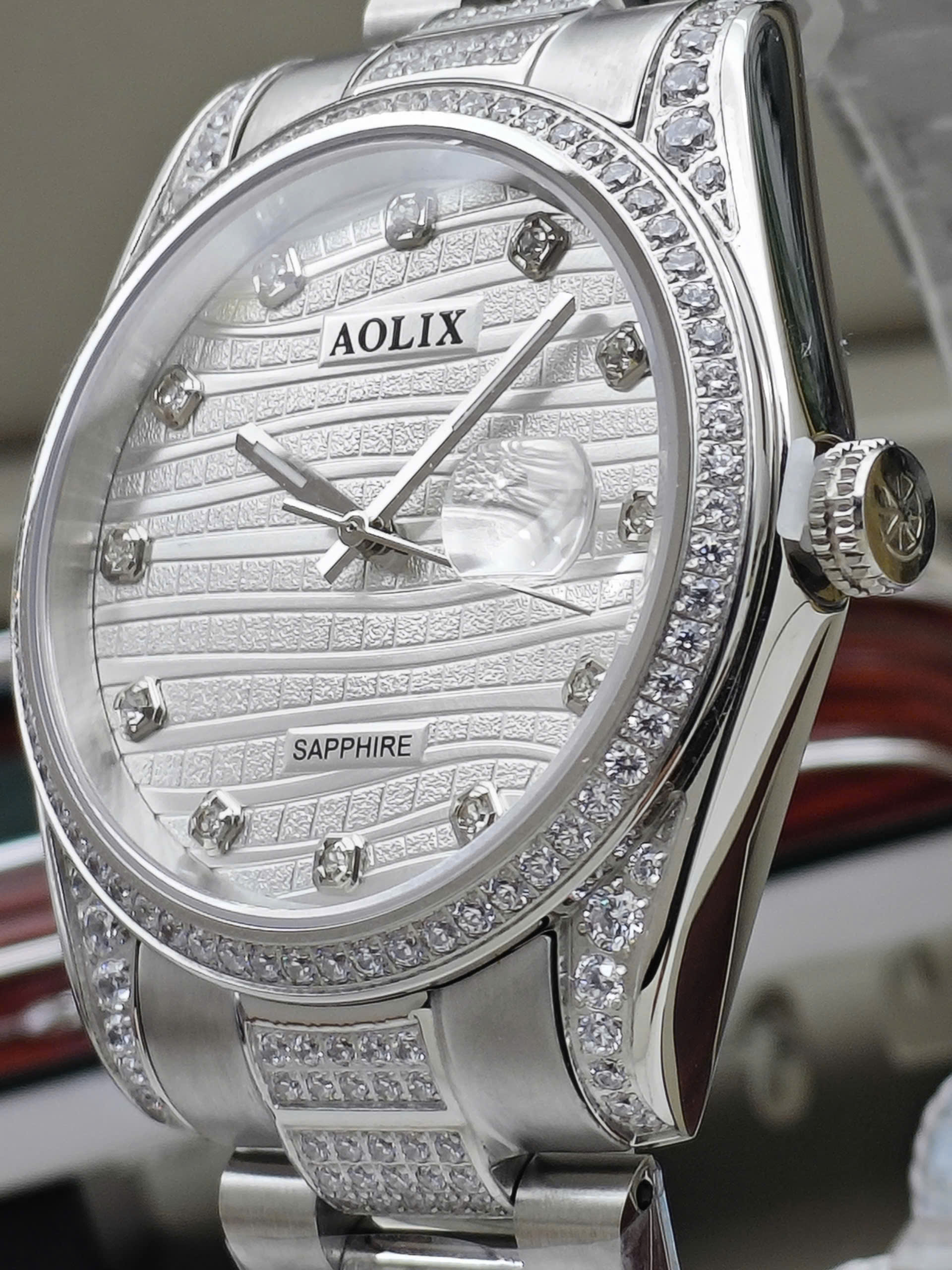 AL-9170 White - Đồng Hồ Nam Dây Thép Aolix - Ảnh 6