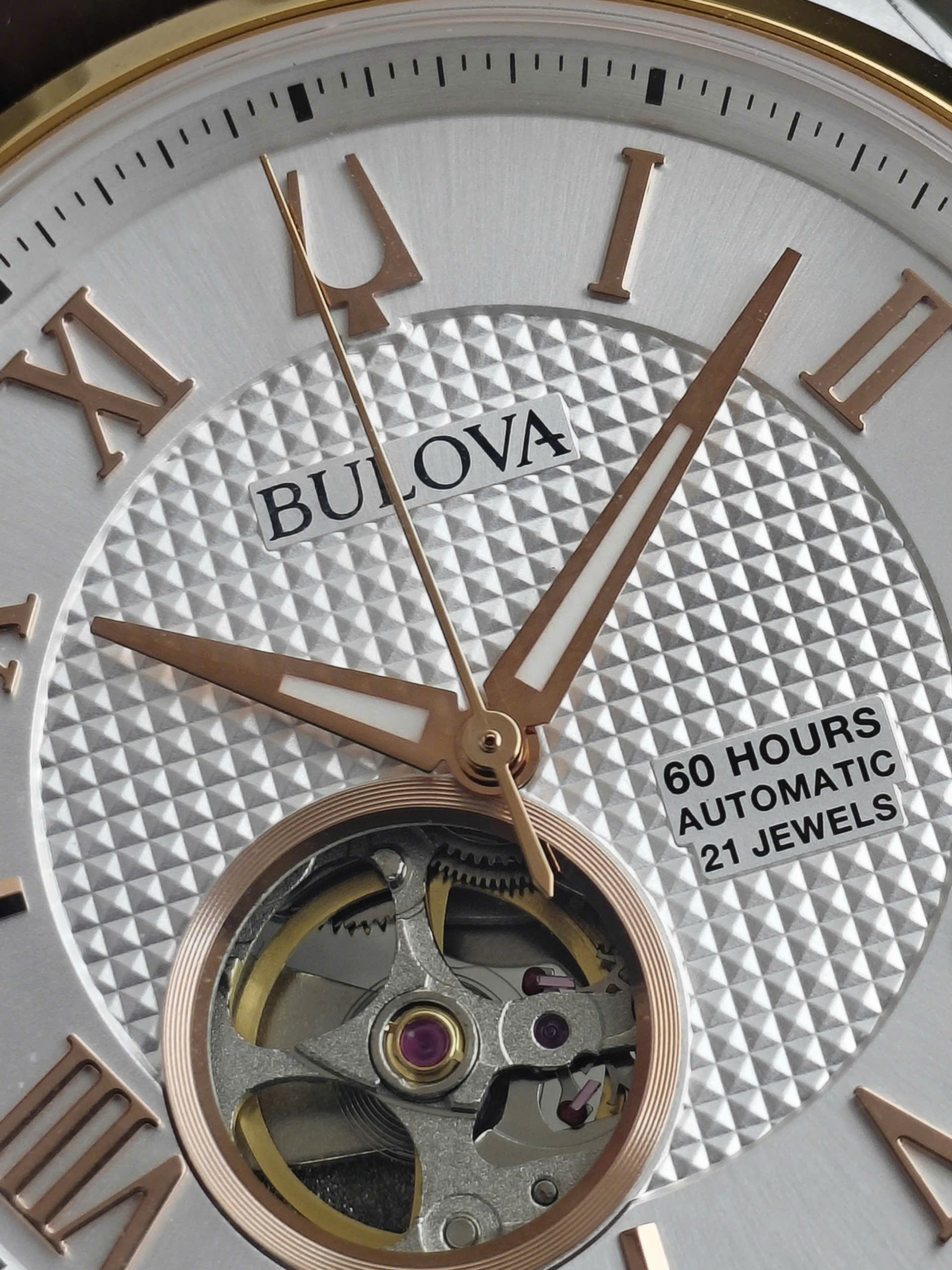 Đồng hồ nam Bulova Wilton Automatic Men's Watch 98A213-Dây da - Ảnh 8