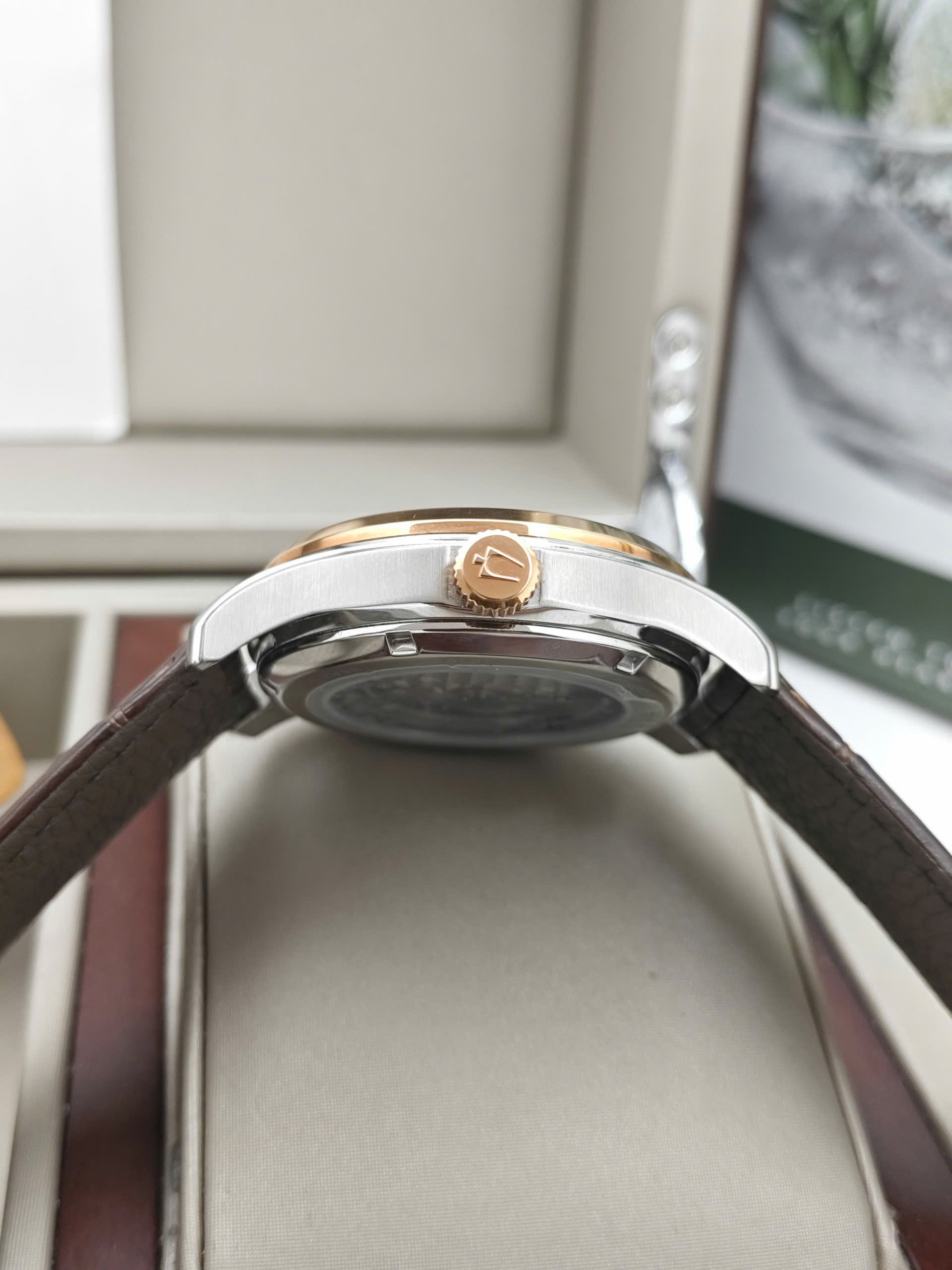 Đồng hồ nam Bulova Wilton Automatic Men's Watch 98A213-Dây da - Ảnh 3