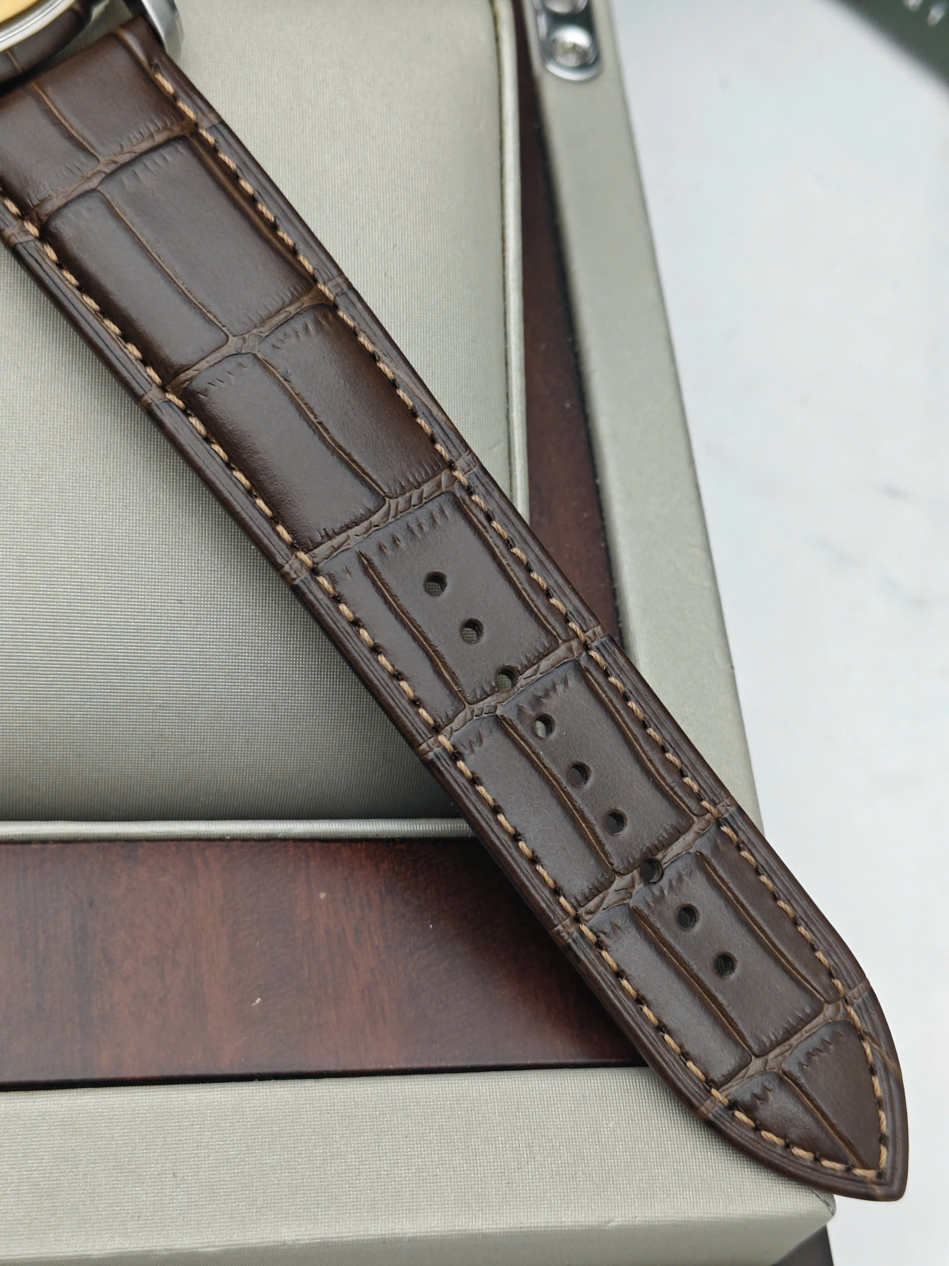 Đồng hồ nam Bulova Wilton Automatic Men's Watch 98A213-Dây da - Ảnh 5