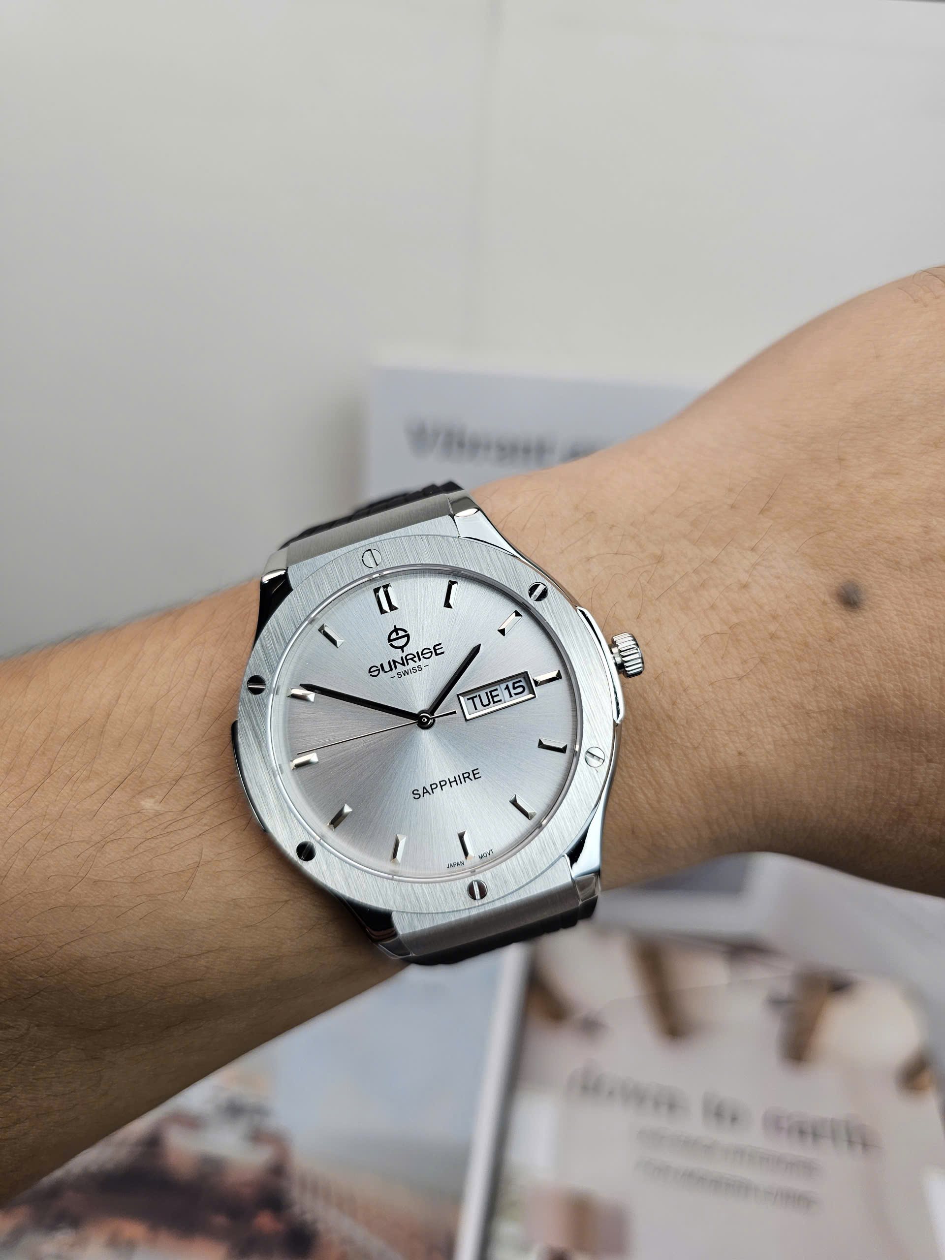 Đồng hồ đôi Sunrise Silver Quartz 1310JA-2310JA - Ảnh 3