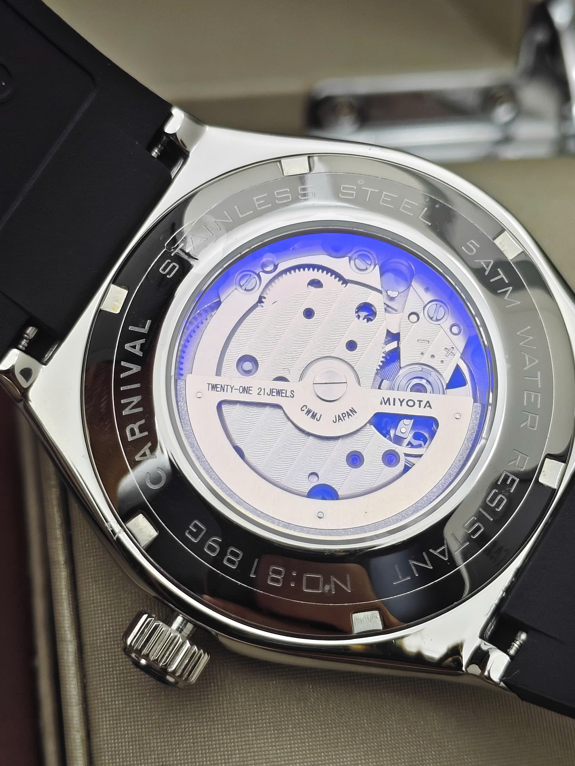 8189G-VT-DCS-T - Đồng Hồ Nam Carnival Automatic Mặt Trắng - Ảnh 8