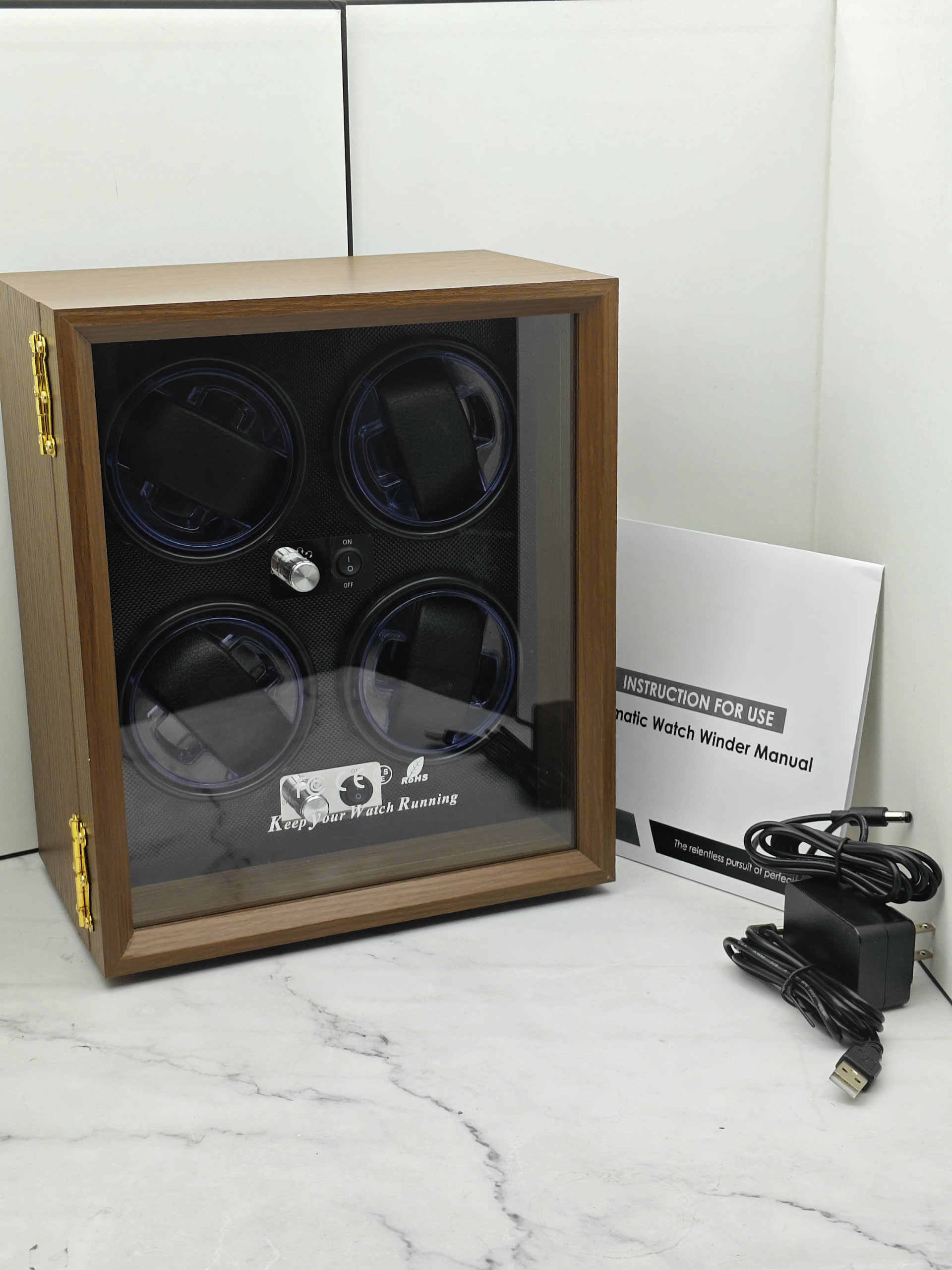 Hộp xoay đồng hồ gỗ - 4-SLOT - Ảnh 4