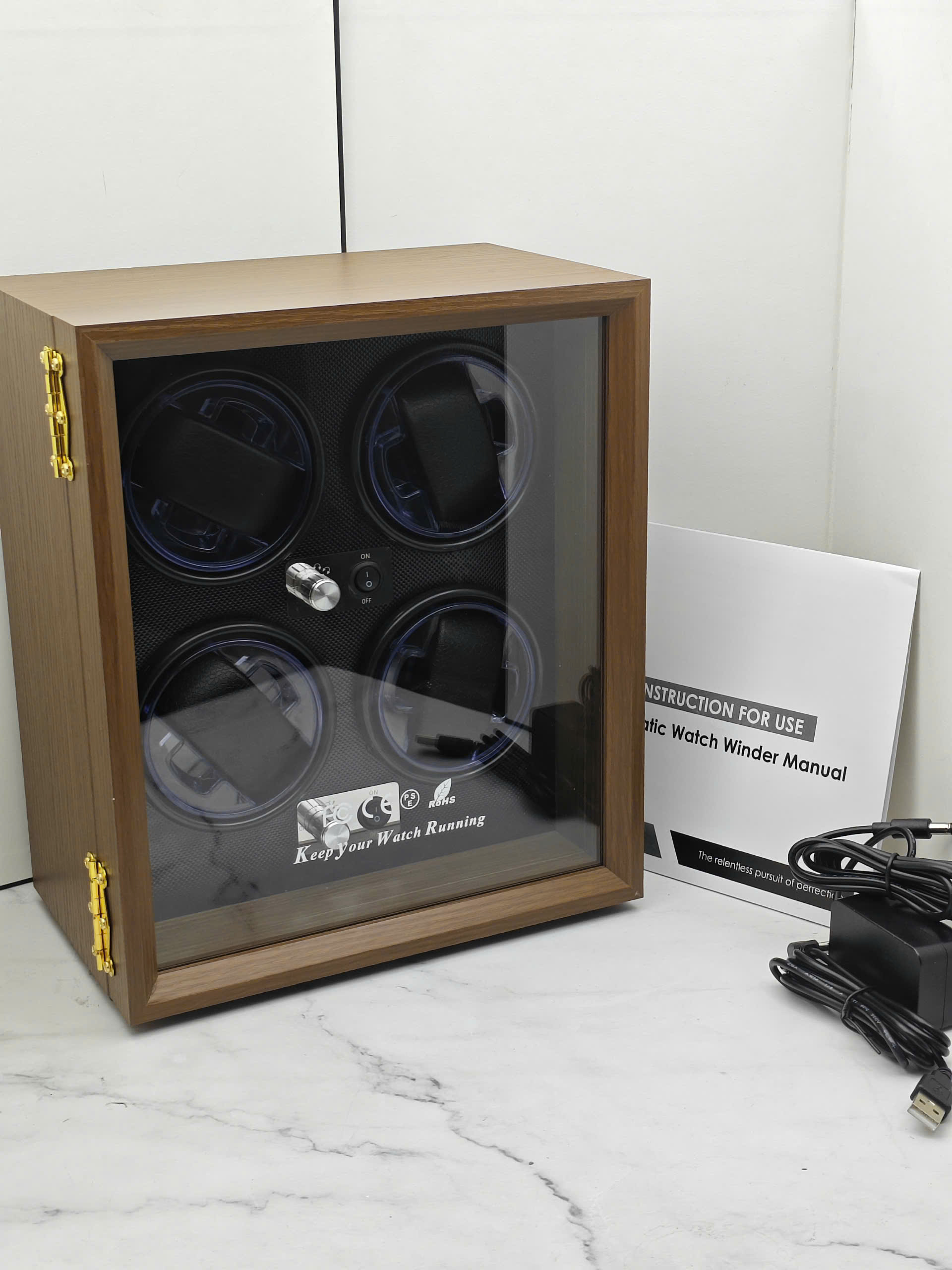 Hộp xoay đồng hồ gỗ - 4-SLOT - Ảnh 5