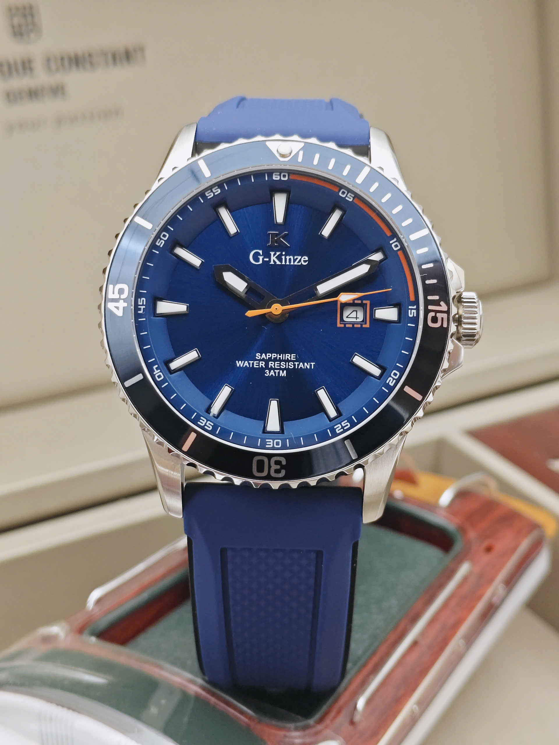 Đồng hồ Nam G-Kinze - GK2001MX BLUE SILVER - Ảnh 4