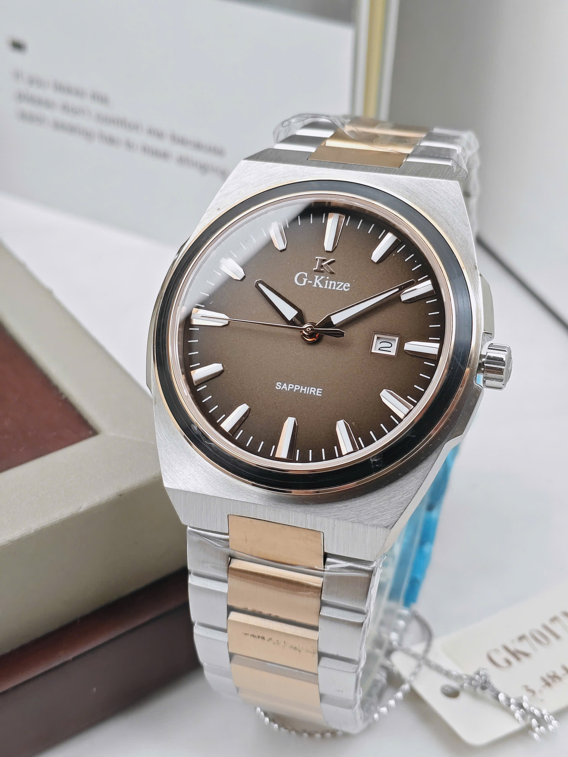 Đồng hồ Nam G-Kinze - GK7017MD BROWN ROSEGOLD - Ảnh 2