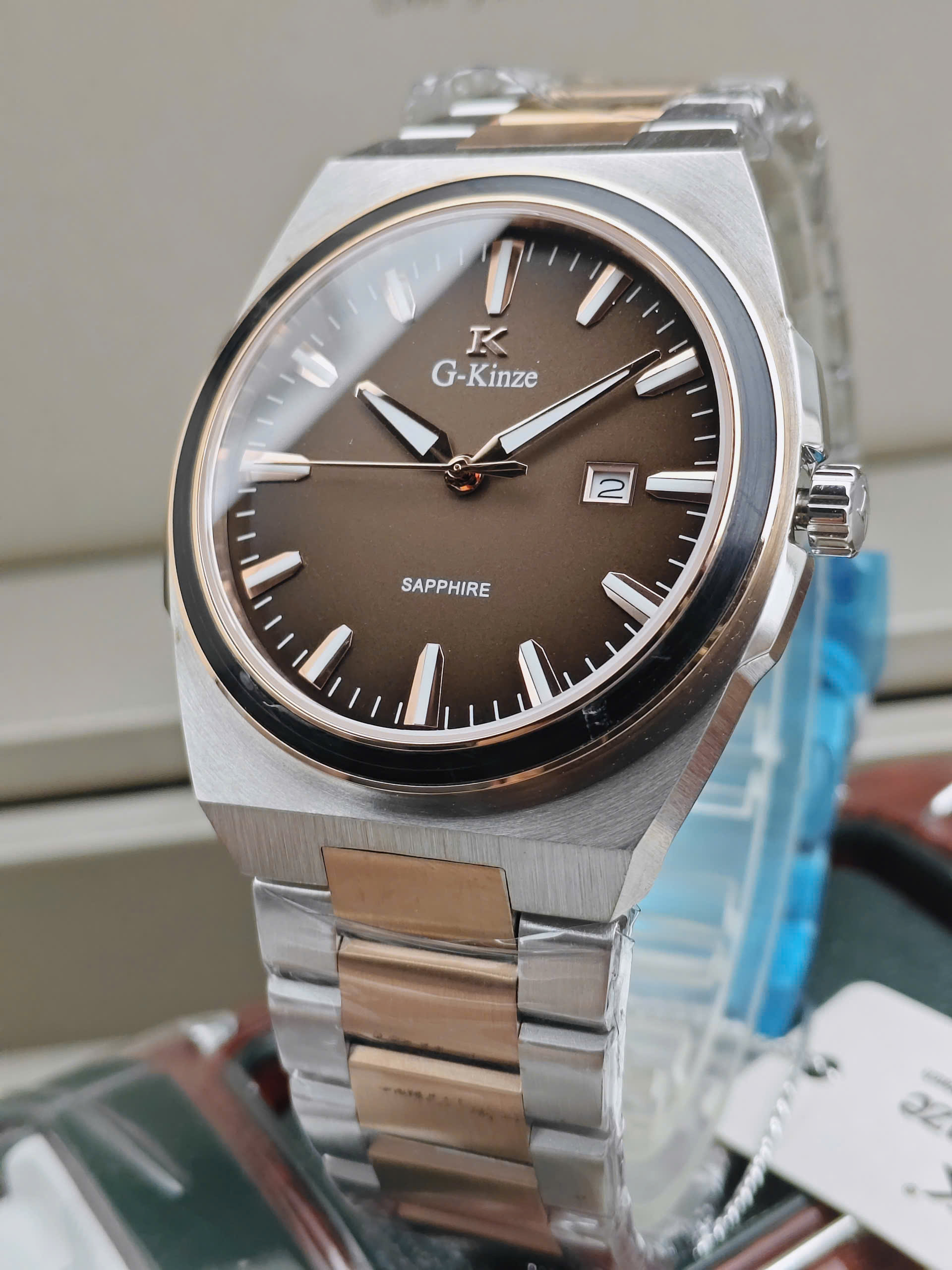 Đồng hồ Nam G-Kinze - GK7017MD BROWN ROSEGOLD - Ảnh 4