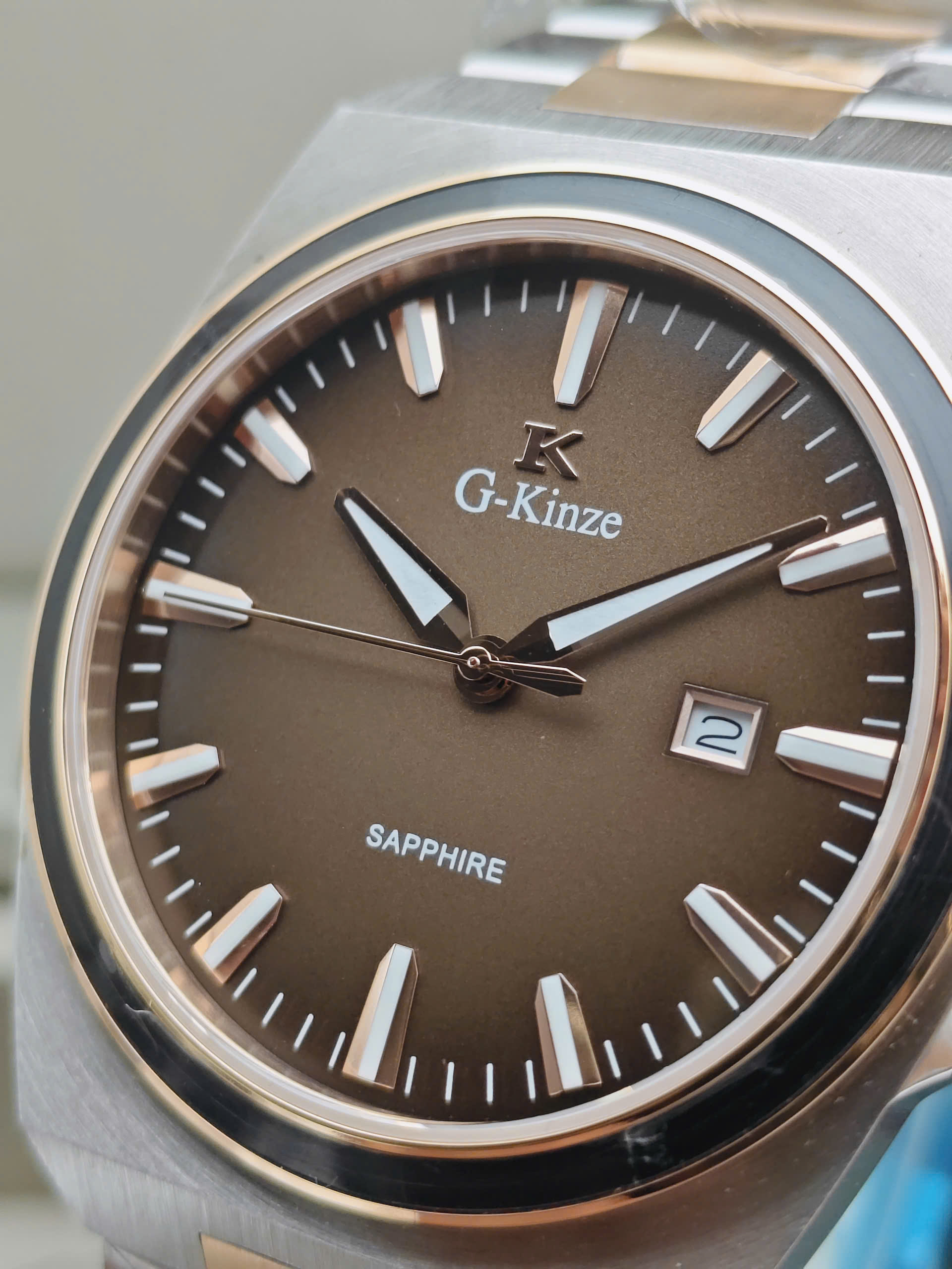 Đồng hồ Nam G-Kinze - GK7017MD BROWN ROSEGOLD - Ảnh 5
