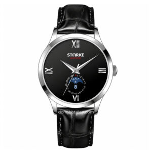 Đồng Hồ Nữ STARKE SK216PM Viền bạc mặt đen