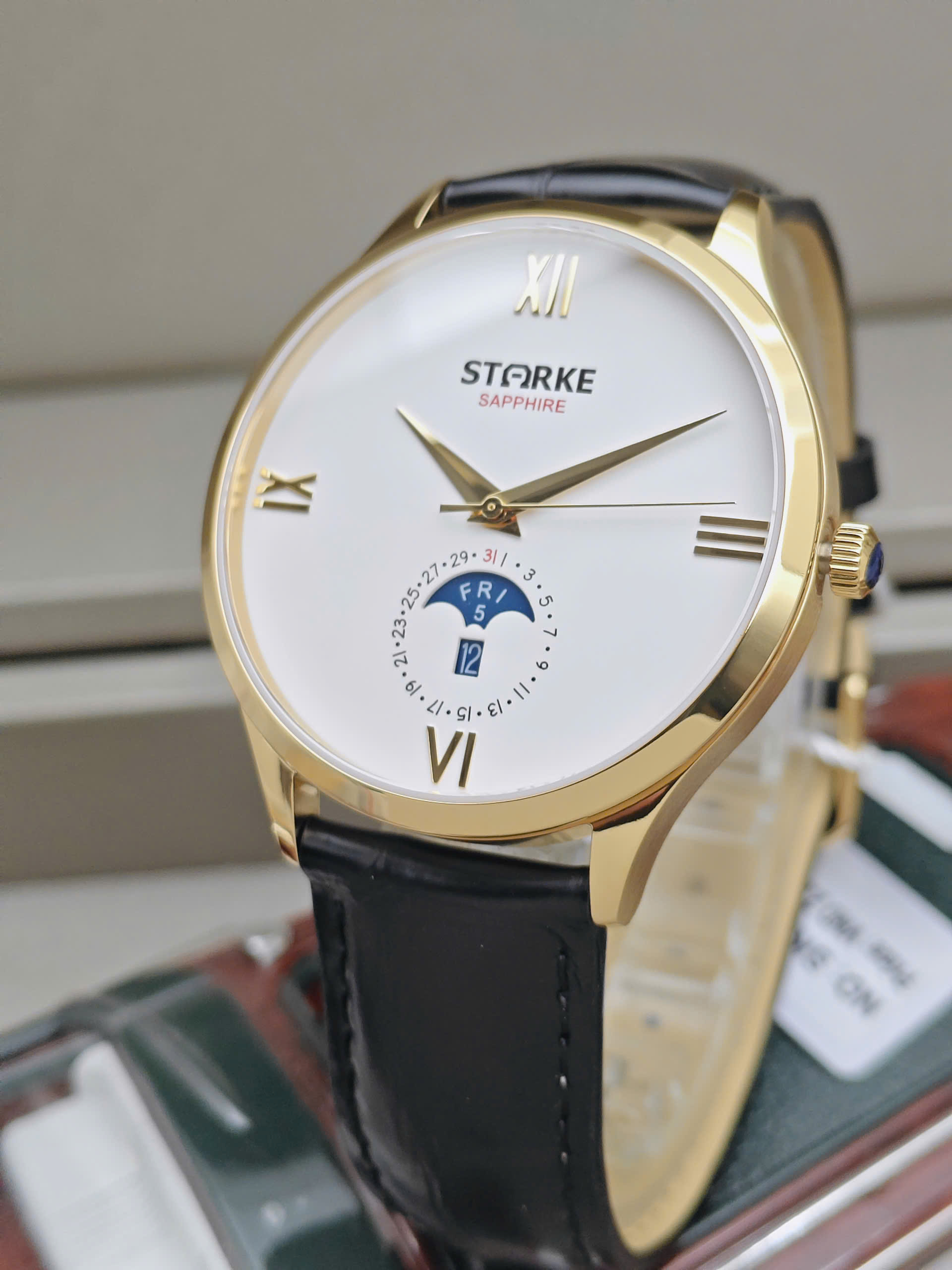 Đồng Hồ Nam STARKE SK216PM Viền vàng mặt trắng - Ảnh 3