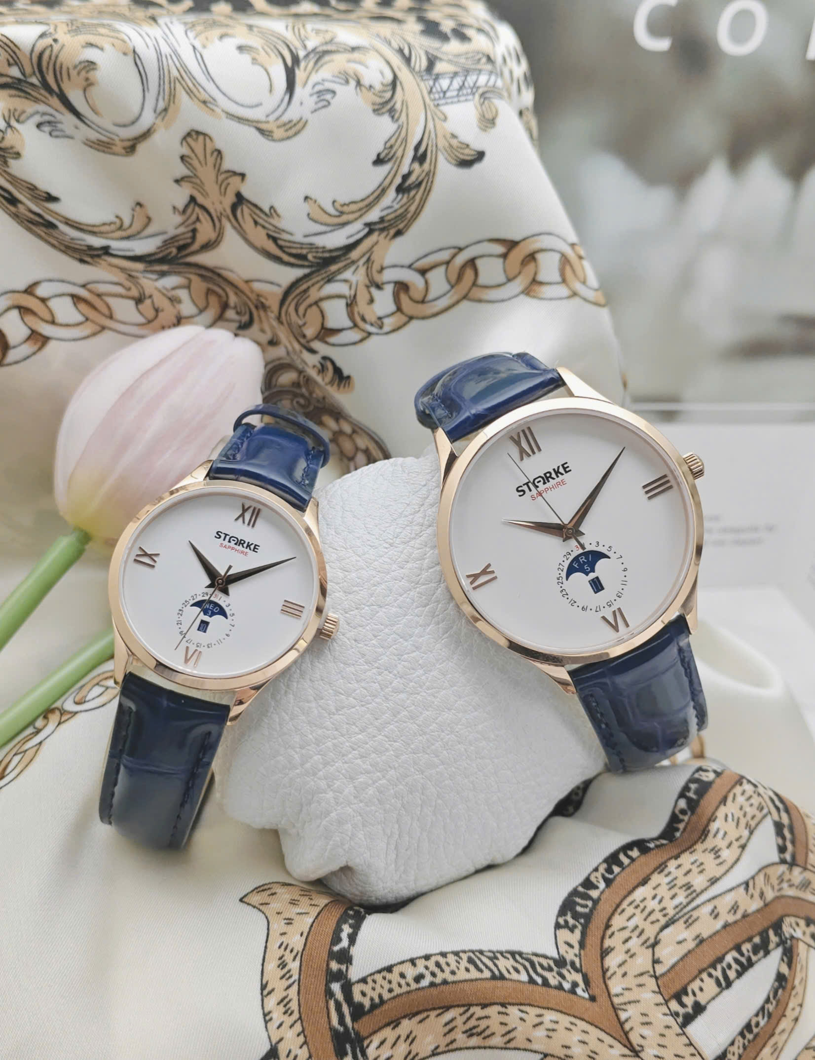 Đồng hồ đôi STARKE- SK216PM & SK216PL ROSEGOLD WHITE - Ảnh 2