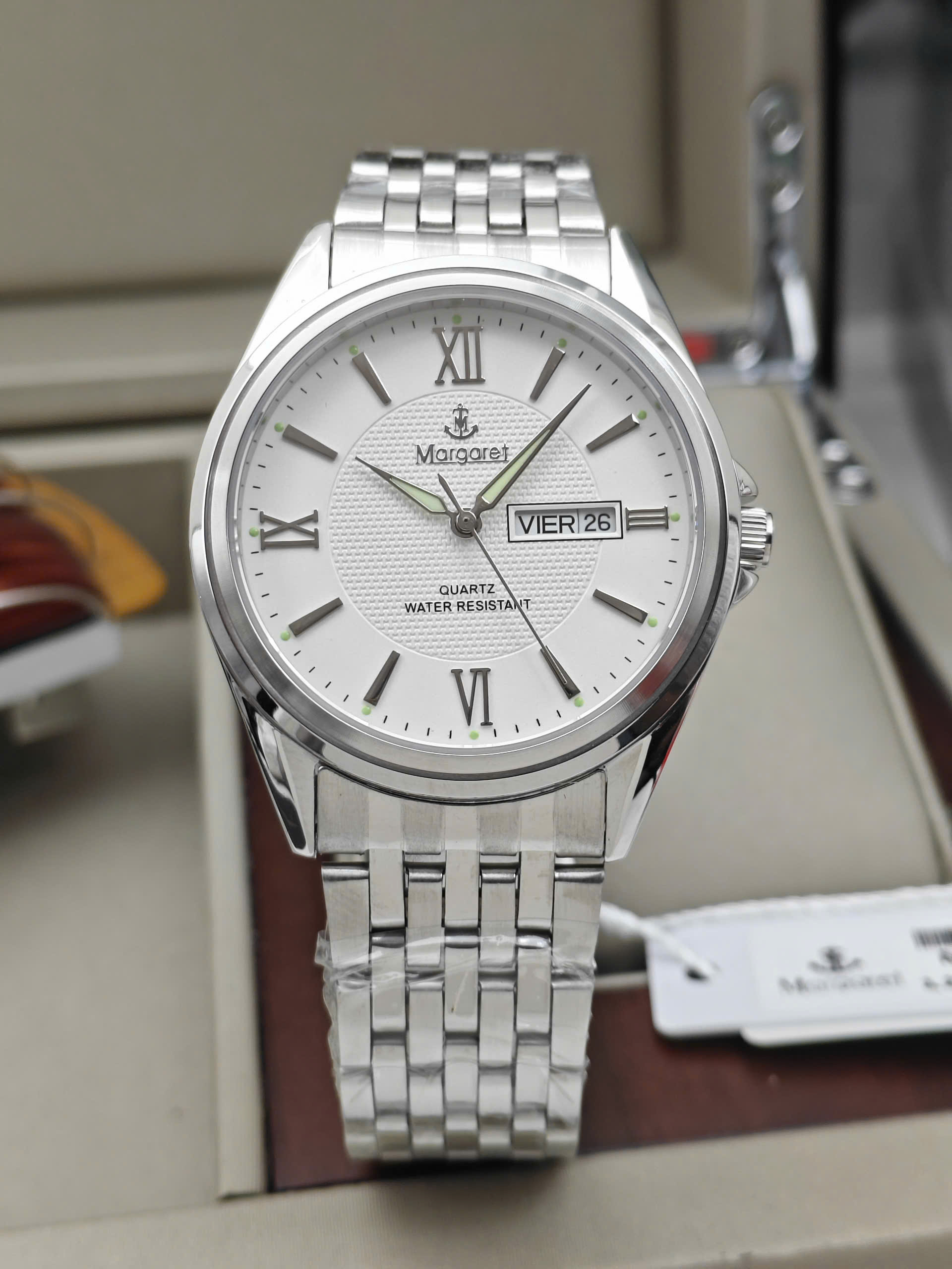 Margaret MT658 WSS - Đồng hồ nam Margaret kính sapphire Lịch đôi - Ảnh 2