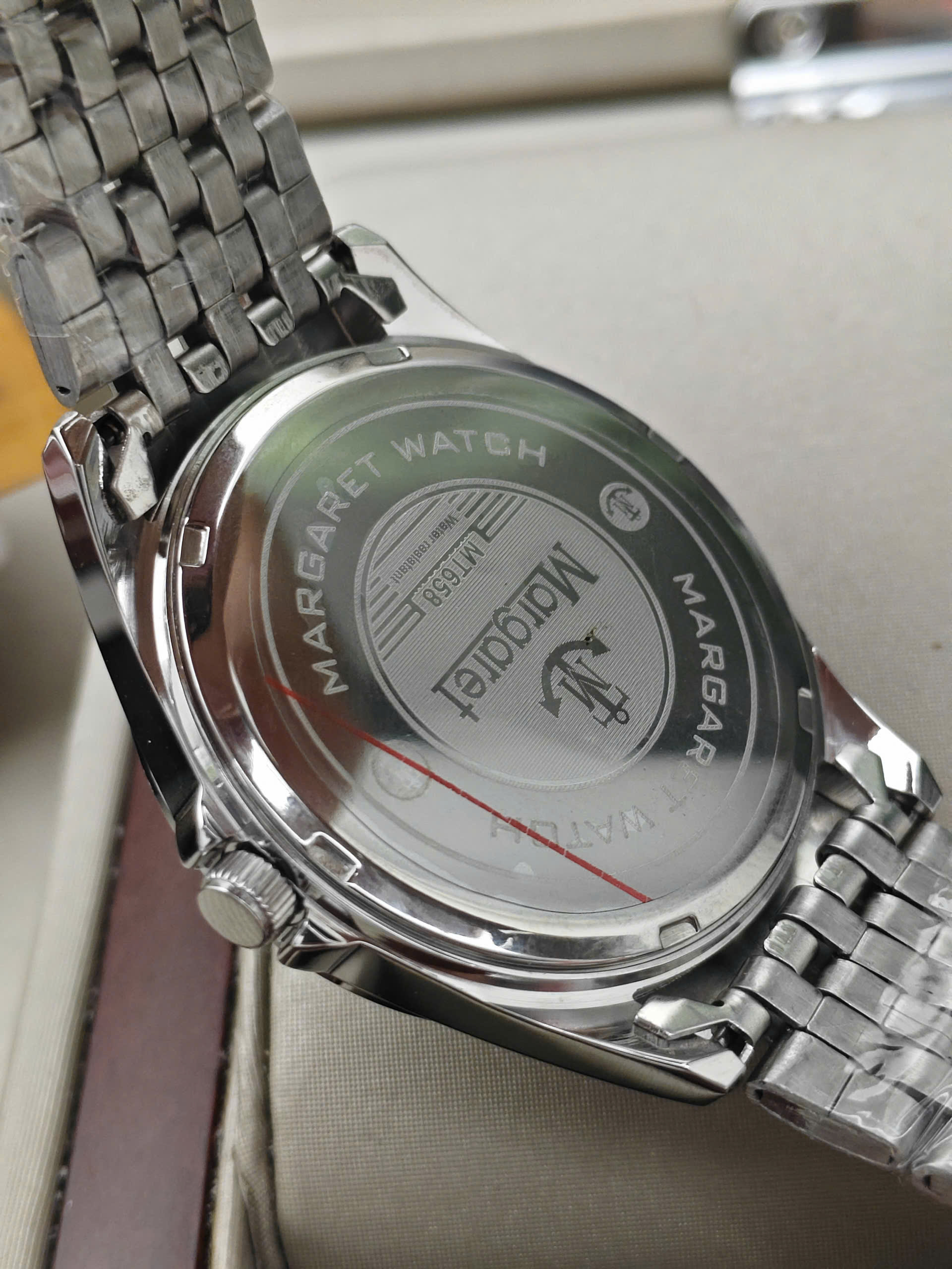 Margaret MT658 WSS - Đồng hồ nam Margaret kính sapphire Lịch đôi - Ảnh 4