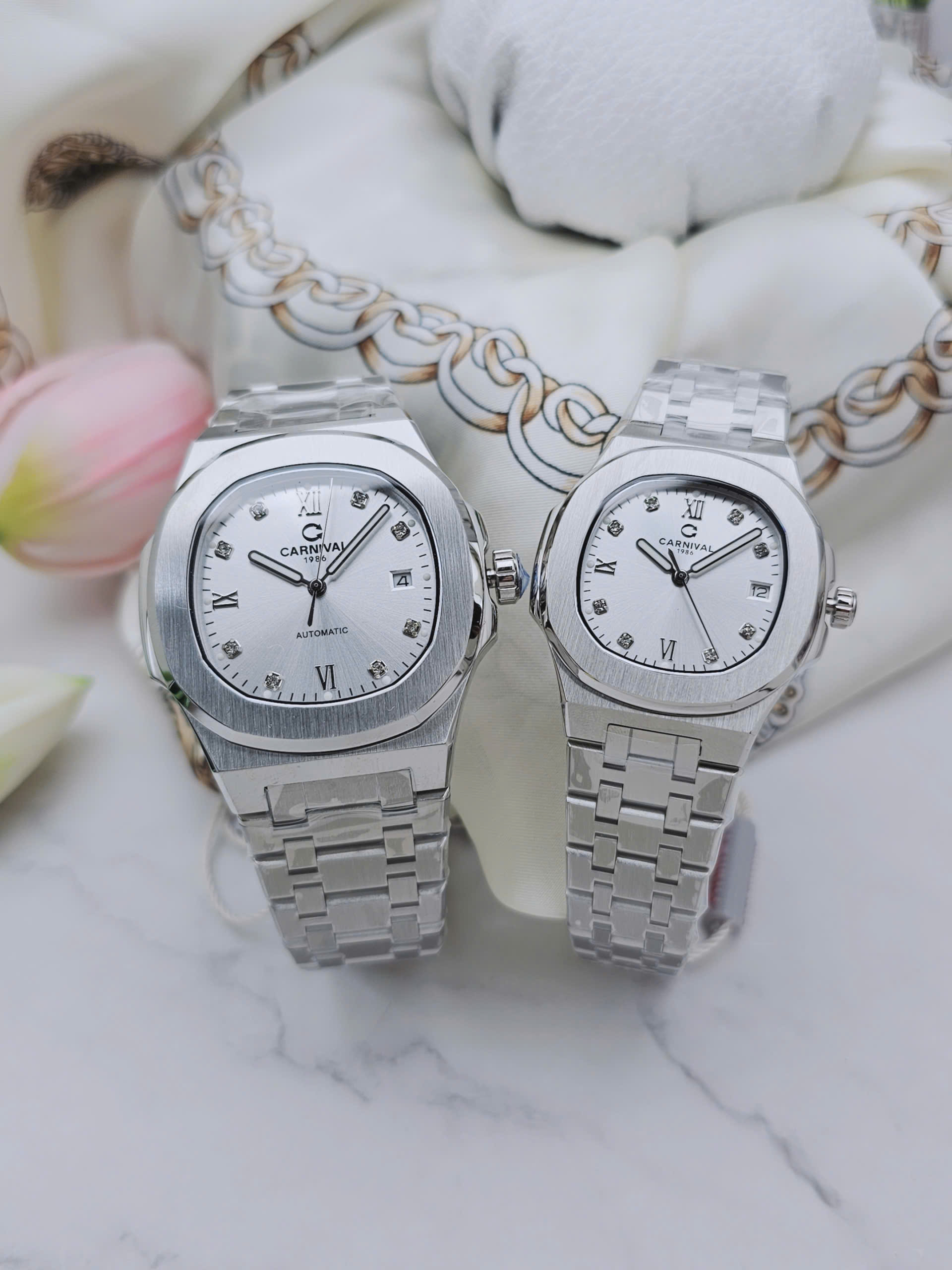 Đồng hồ đôi Carnival 8160G-VT-T & 8160L-VT-T - Ảnh 3